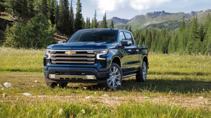 Chevrolet Silverado High Country 2022. Desktop wallpaper