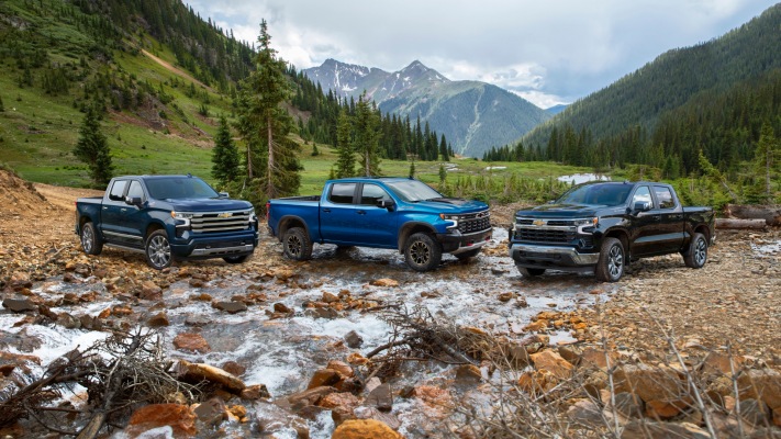 Chevrolet Silverado High Country 2022. Desktop wallpaper