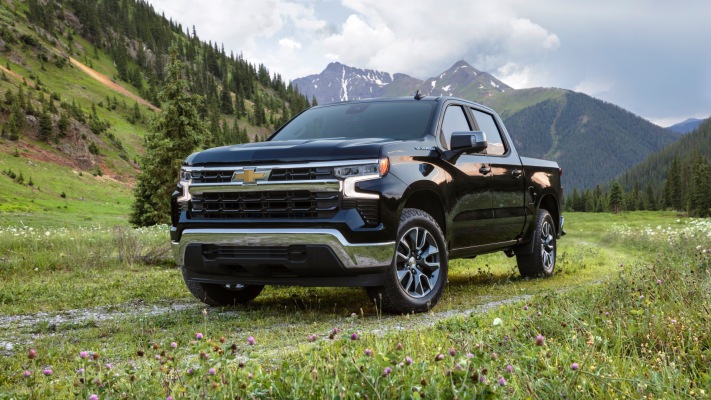Chevrolet Silverado LT 2022. Desktop wallpaper