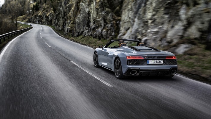 Audi R8 Spyder V10 Performance RWD 2022. Desktop wallpaper