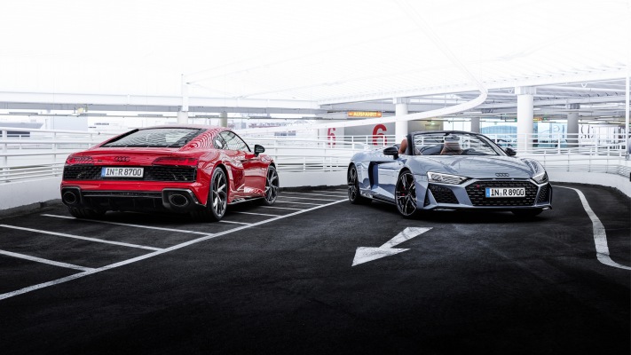 Audi R8 Spyder V10 Performance RWD 2022. Desktop wallpaper
