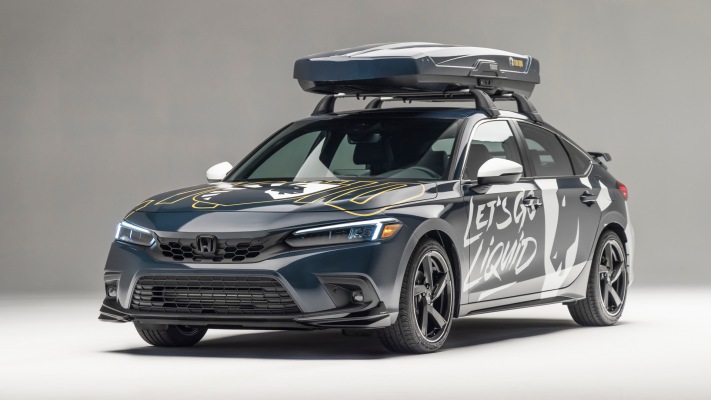 Honda Civic Hatchback Team Liquid 2022. Desktop wallpaper