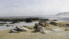 Desktop wallpaper. Carlos de Haes - Low tide