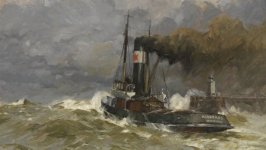 Desktop wallpaper. 
Leonhard Sandrock - Hamburger Schlepper 