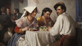 Desktop wallpaper. Carl Bloch - In a Roman Osteria
