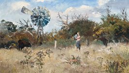 Desktop wallpaper. Arthur Boyd - Autumn Landscape
