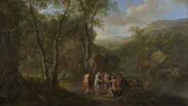 Desktop wallpaper. Jan Dirksz Both - A Landscape with the Judgement of Paris