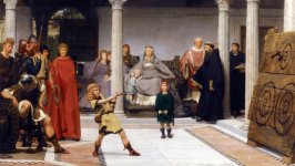 Desktop wallpaper. Lawrence Alma-Tadema - The Education of the Children of Clovis