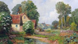 Desktop wallpaper. Alois Arnegger - Landscape in Spring