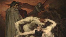Desktop wallpaper. William-Adolphe Bouguereau - Dante and Virgil in Hell