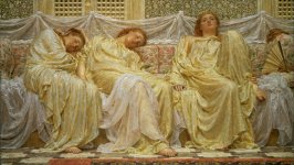 Desktop wallpaper. Albert Joseph Moore - The Dreamers