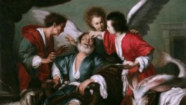 Desktop wallpaper. Bernardo Strozzi - The Healing of Tobit
