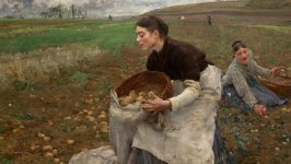 Desktop wallpaper. Jules Bastien-Lepage - Gathering Potatoes