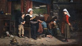 Desktop wallpaper. Alfred Guillou - The lesson