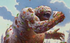Desktop wallpaper. Holiday Card - Fruitcake Elemental