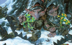 Desktop wallpaper. Holiday Card - Evil Presents
