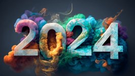 Desktop wallpaper. New Year 2024