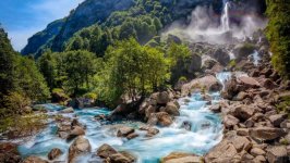 Desktop wallpaper. Waterfalls. ID:94828
