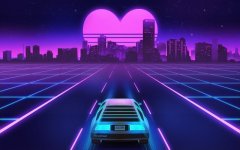 Desktop wallpaper. Retrowave