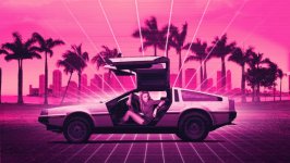 Desktop wallpaper. Retro Wave