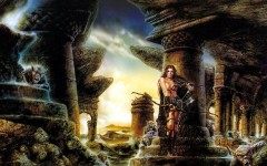 Desktop wallpaper. Luis Royo - Malefic - The Roof of Fear