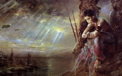 Desktop wallpaper. Luis Royo - III Millennium - The Wait