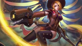 Desktop wallpaper. Witch Mercy