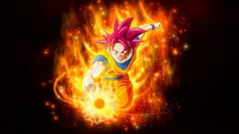 Desktop wallpaper. Super Saiyan God