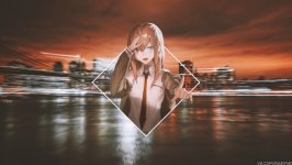 Desktop wallpaper. Kurisu Makise