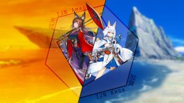 Desktop wallpaper. Amagi & Kaga