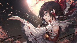 Desktop wallpaper. Reimu Hakurei
