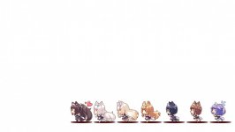 Desktop wallpaper. Azuki, Chocola, Coconut, Maple, Minazuki Shigure & Vanilla