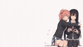 Desktop wallpaper. Yukinoshita Yukino & Yuigahama Yui