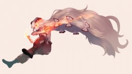 Desktop wallpaper. Fujiwara no Mokou