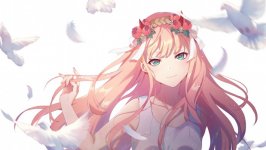 Desktop wallpaper. Zero Two