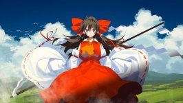 Desktop wallpaper. Reimu Hakurei