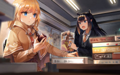 Desktop wallpaper. Ninomae Ina'nis & Watson Amelia