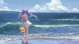 Desktop wallpaper. Minato Aqua