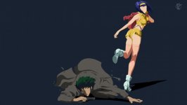 Desktop wallpaper. Faye & Spike