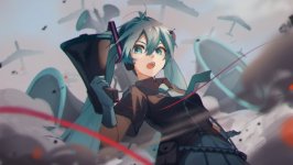Desktop wallpaper. Hatsune Miku