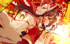 Desktop wallpaper. Reimu Hakurei