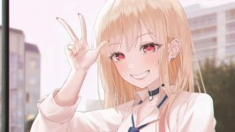 Desktop wallpaper. Marin Kitagawa
