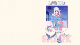 Desktop wallpaper. Gawr Gura