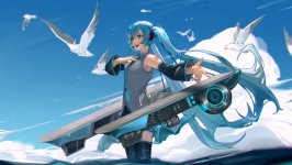 Desktop wallpaper. Hatsune Miku
