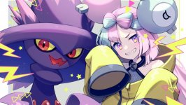 Desktop wallpaper. Mismagius & Iono
