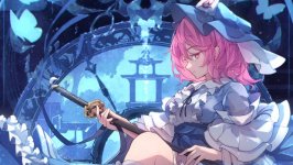 Desktop wallpaper. Yuyuko Saigyouji