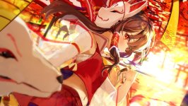 Desktop wallpaper. Reimu Hakurei