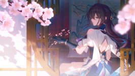 Desktop wallpaper. Ruan Mei