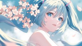 Desktop wallpaper. Hatsune Miku