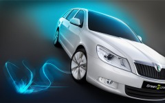 Desktop wallpaper. Skoda Octavia Green E Line Concept 2010. ID:18066